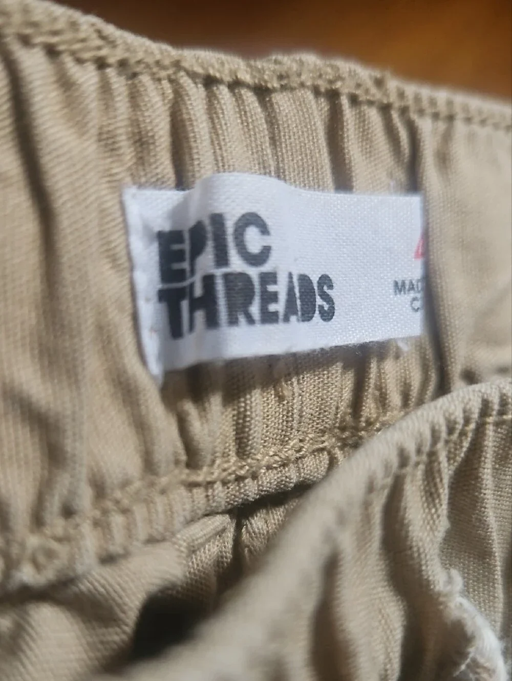 Epic Threads Khaki Drawstring Shorts